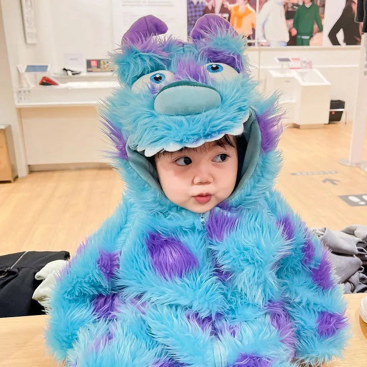 Cute Animal Baby Jumpsuit With Hooded Zipper