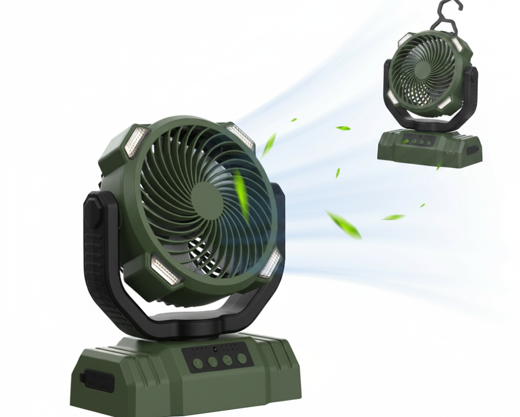 3-in-1 Outdoor Power Bank LED Camping Fan