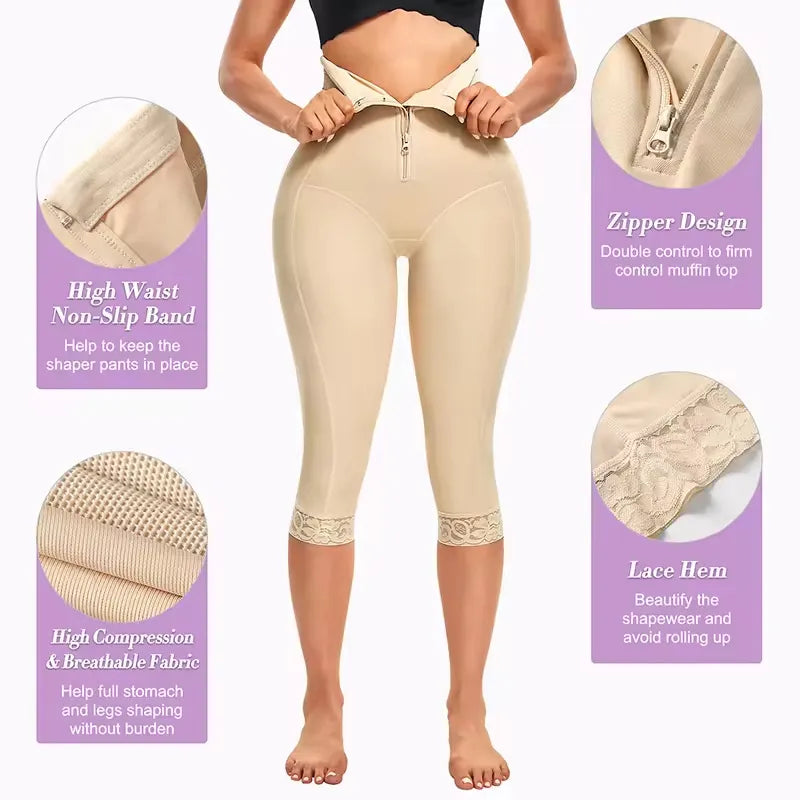 High-Waist Butt-Lift Body Shaping Shapewear – Tummy Control, Seamless | S–3XL | Black & Nude