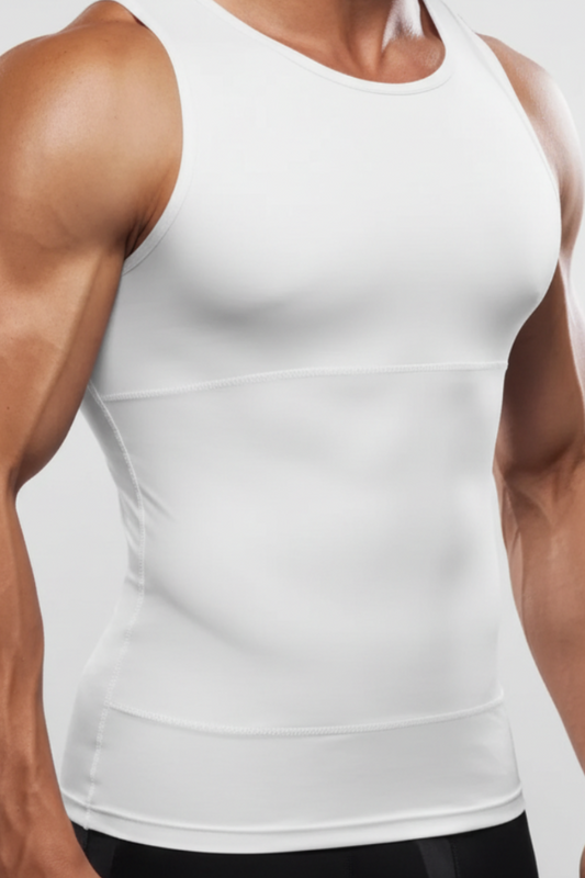 Men's Body Shaping Compression Top – Slim Fit Nylon T-Shirt for Everyday Wear | S–4XL