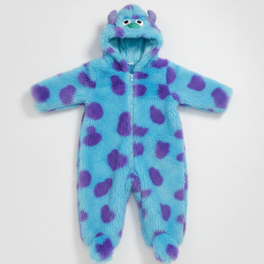 Cute Animal Baby Jumpsuit With Hooded Zipper