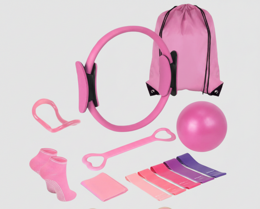 13-Piece Yoga & Pilates Set | Complete Home Fitness Kit with Resistance Bands