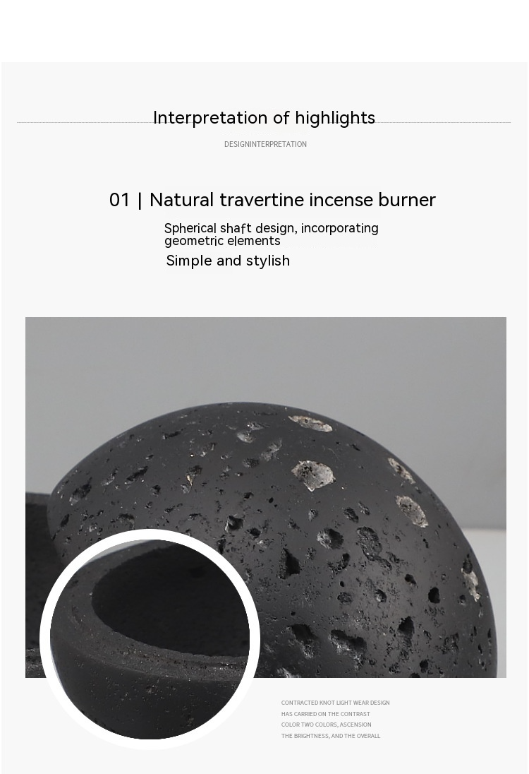 Cave Stone Marble Incense Burner – Modern Minimalist Stone Incense Holder | White & Black | Small & Large