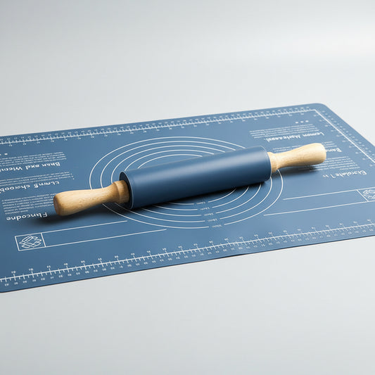 Thick Non-Slip Rolling Pin and Large Non-Stick Mat