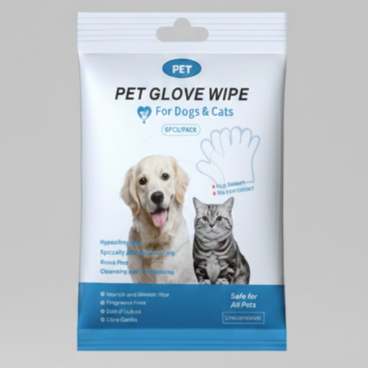 Pet Cleaning Gloves and Wipes for dog and cat grooming