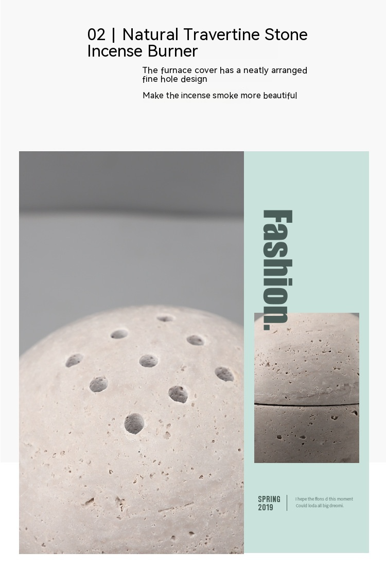 Cave Stone Marble Incense Burner – Modern Minimalist Stone Incense Holder | White & Black | Small & Large