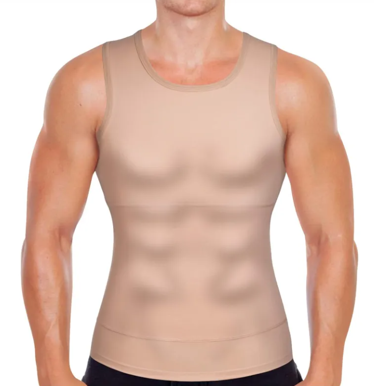 Men's Body Shaping Compression Top – Slim Fit Nylon T-Shirt for Everyday Wear | S–4XL