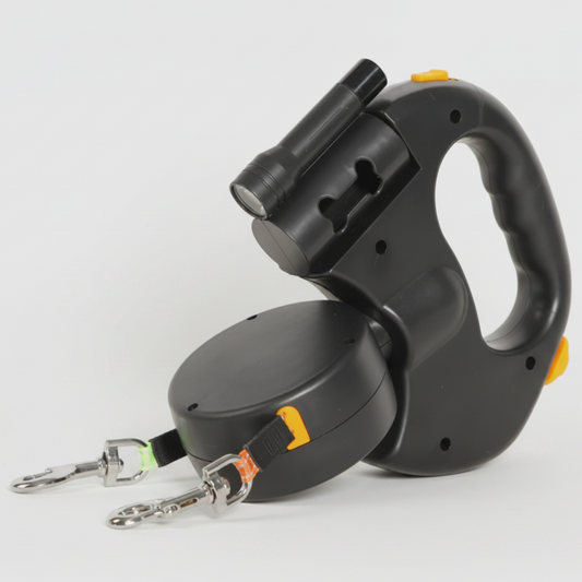 Auto Double Dog Leash retractable for two dogs