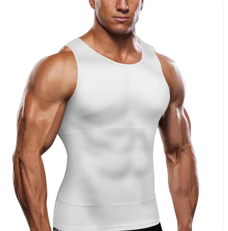 Men's Body Shaping Compression Top – Slim Fit Nylon T-Shirt for Everyday Wear | S–4XL